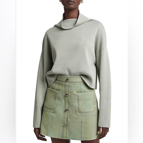 Aje Tops - AJE Psychedelia turtleneck crepe logo crop